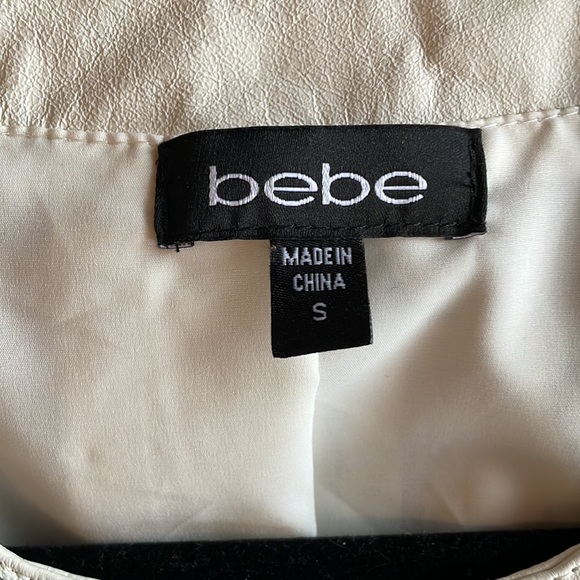 Bebe Ari White Studded Leather Dress Sz S - Picture 4 of 10